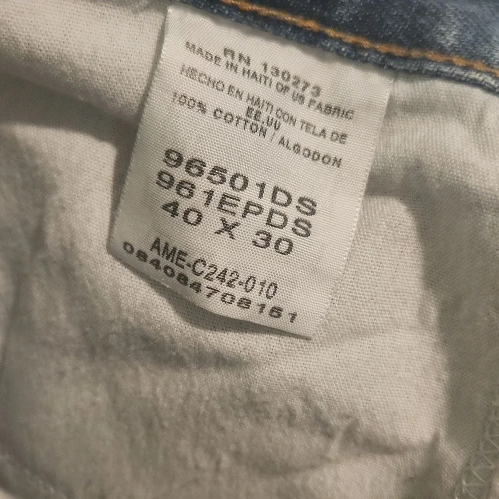 Wrangler‎ Denim Men's Light Blue Straight Jeans Size 40x29 Pants 96501DS